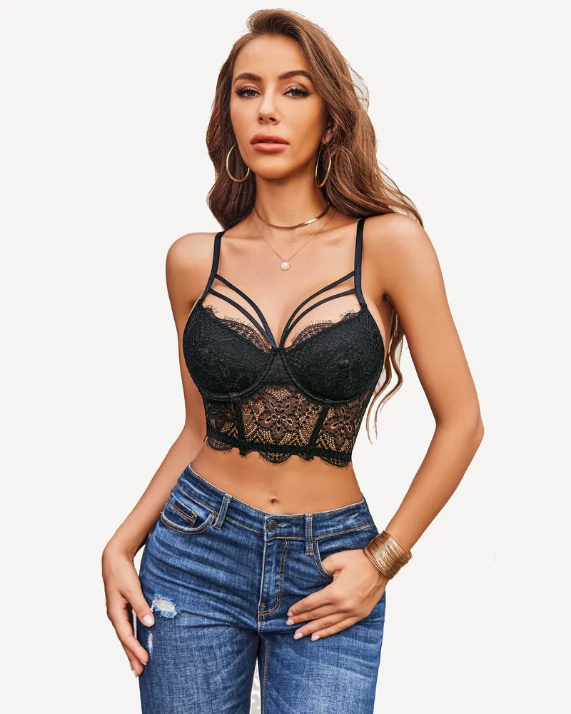 Two Layer Push Up Bustier Bralette (DE Only) sold by Avid Love product image thumbnail 2
