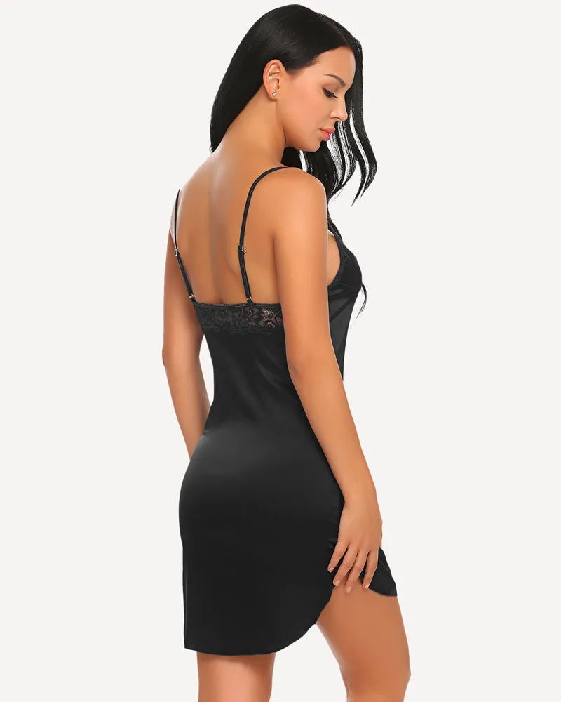 Satin Lace Full Slip Sleepdress (DE Only) sold by Avid Love product image thumbnail 5