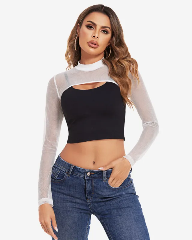 Mock Neck Long Sleeve Crop Top (DE Only) made by Avid Love
