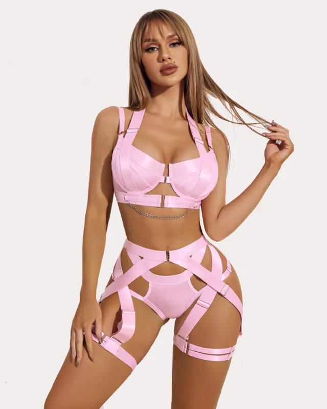 Push Up Bra Garter Set with Chain (DE Only) sold by Avid Love