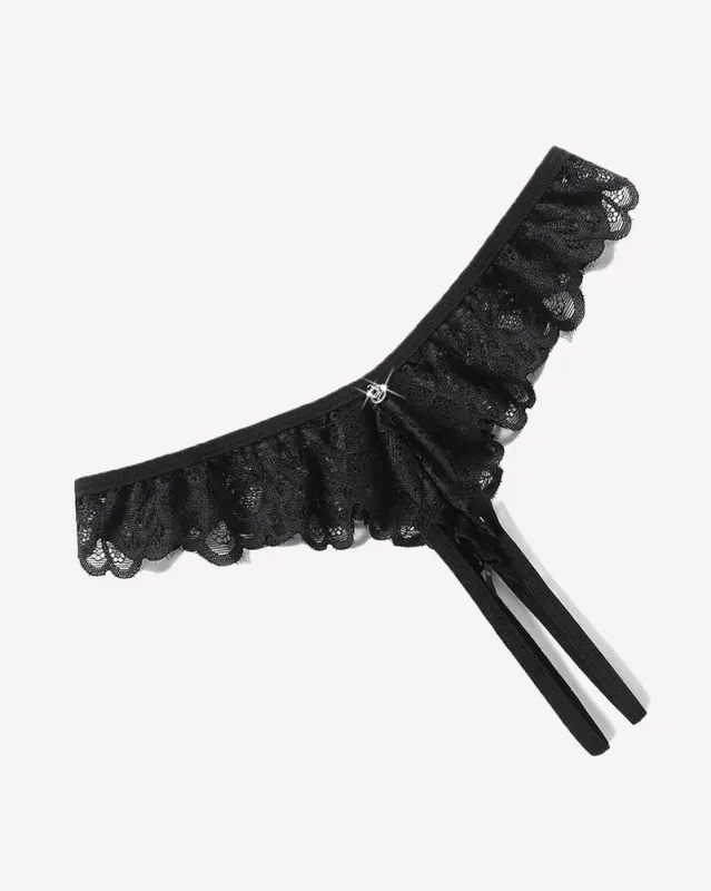 Lace Panties Criss Corss Thong sold by Avid Love