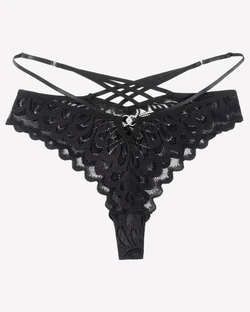 Lace Panties Criss Cross Back Underpants sold by Avid Love product image thumbnail 5