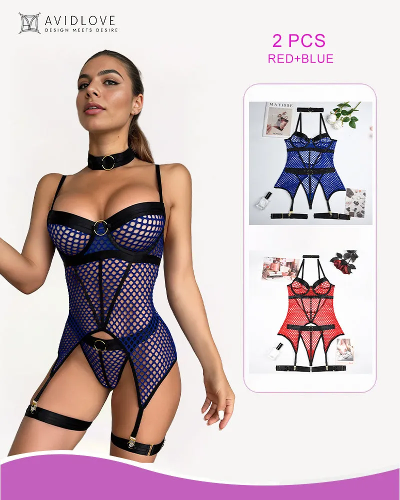 2 Packs Fishnet Mesh Corset Lingeries sold by Avid Love product image thumbnail 4