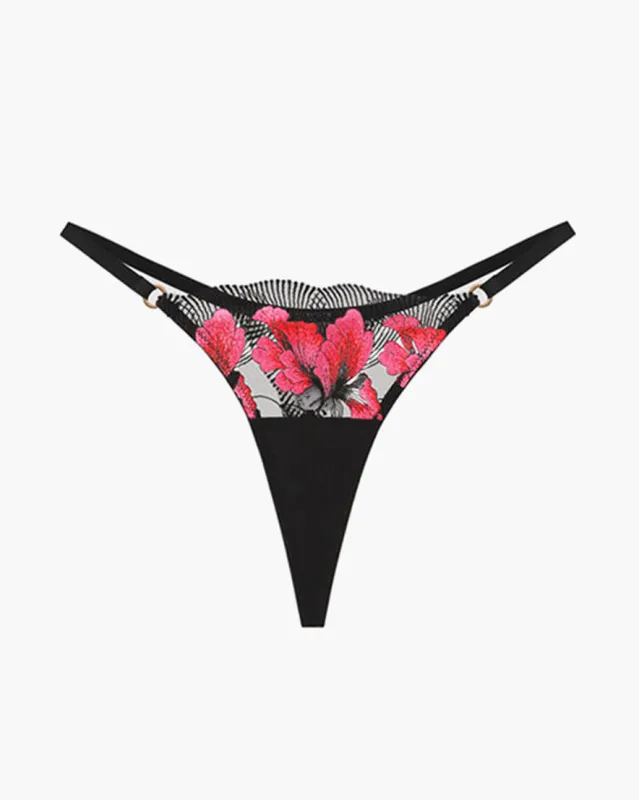 Embroidered Maple Leaf Thong sold by Avid Love