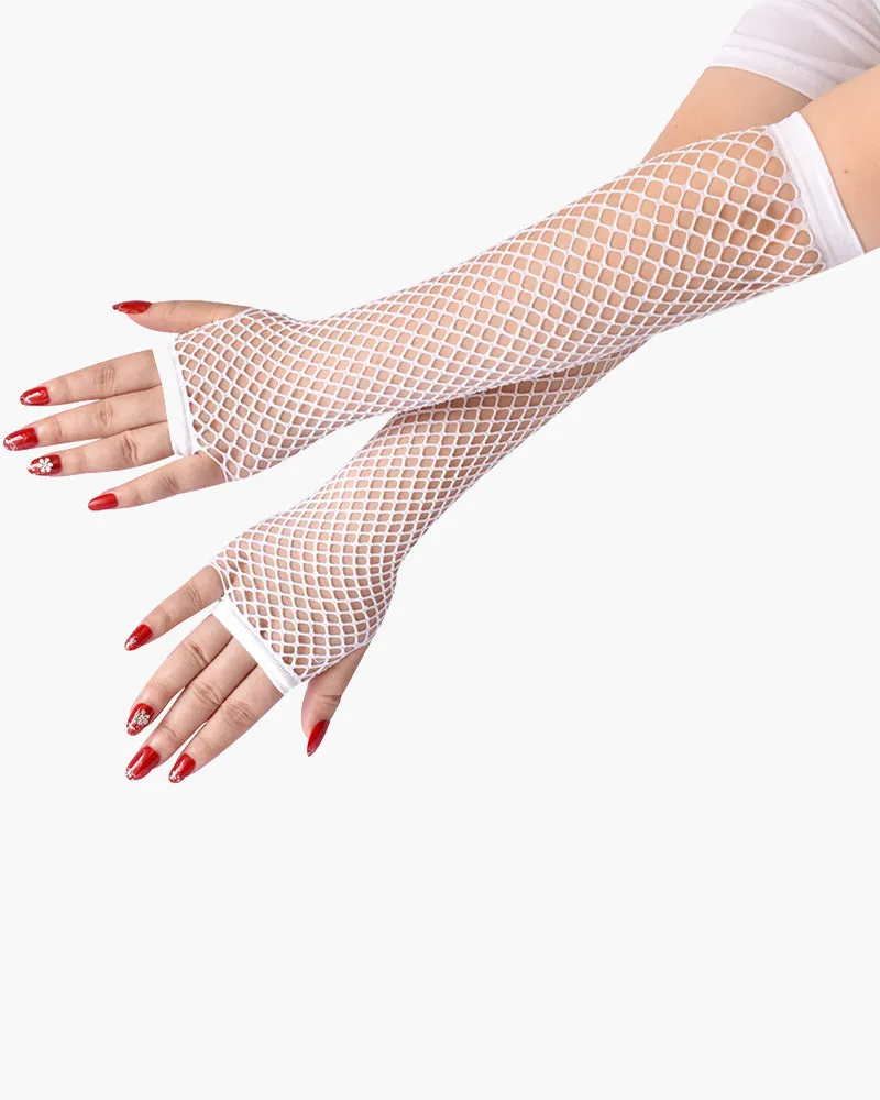 Lace Fingerless Mesh Fishnet Gloves sold by Avid Love product image thumbnail 5
