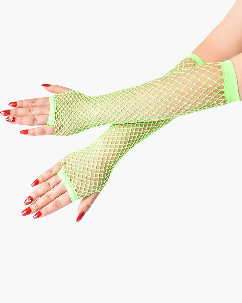 Lace Fingerless Mesh Fishnet Gloves sold by Avid Love product image thumbnail 2