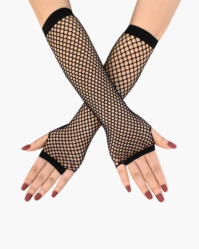 Lace Fingerless Mesh Fishnet Gloves sold by Avid Love