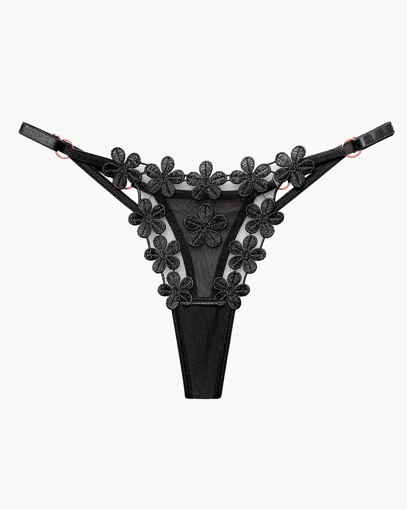 Flower Embroidery Mesh Lace Panties sold by Avid Love