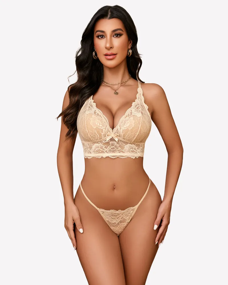 Lace Bralettes Set 2 Piece Bra and Panty Sets sold by Avid Love product image thumbnail 5