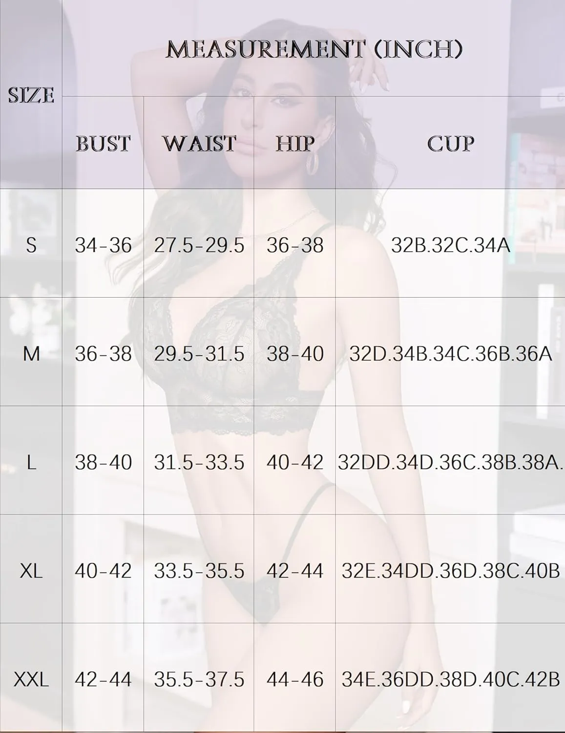 Lace Bralettes Set 2 Piece Bra and Panty Sets sold by Avid Love product image thumbnail 4