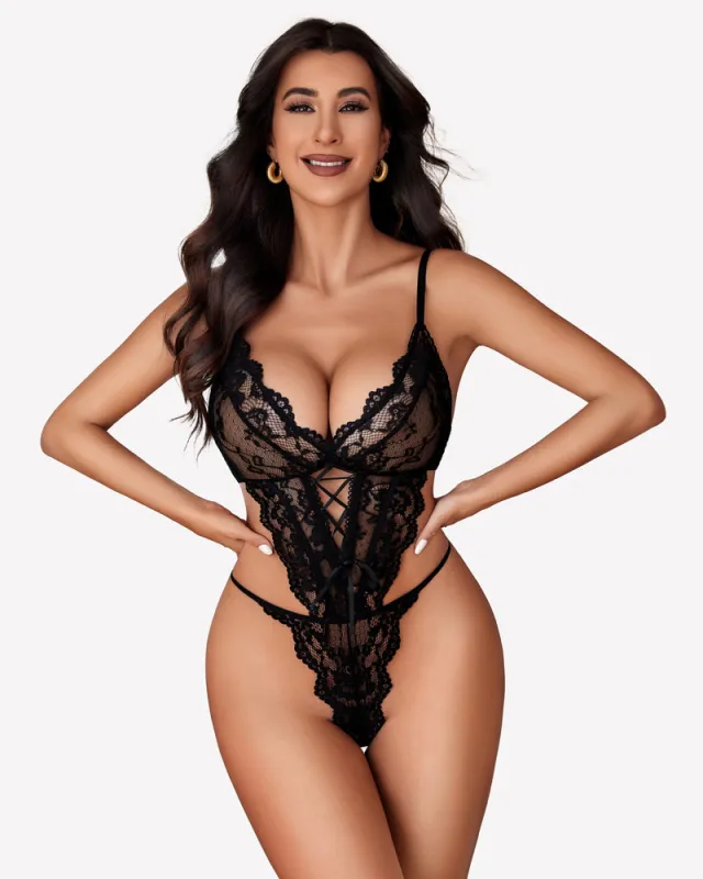 Lace Teddy One Piece Lingerie sold by Avid Love