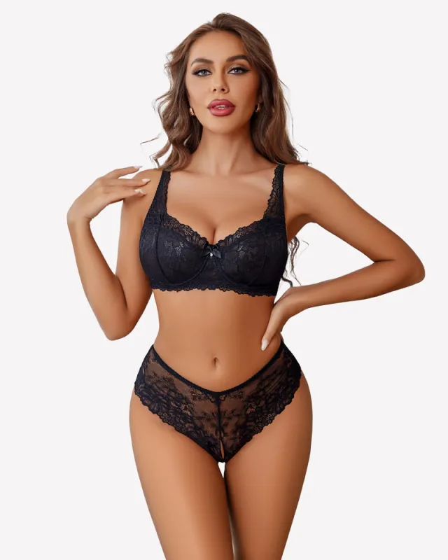 2 Piece Lace Bra and Panty Sets Outfits sold by Avid Love
