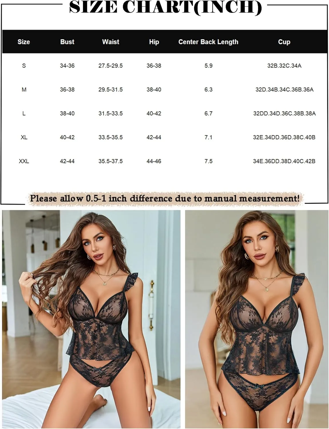 Bra And Panty Sets Cami Top 2 Pcs Pjs Sets sold by Avid Love product image thumbnail 3