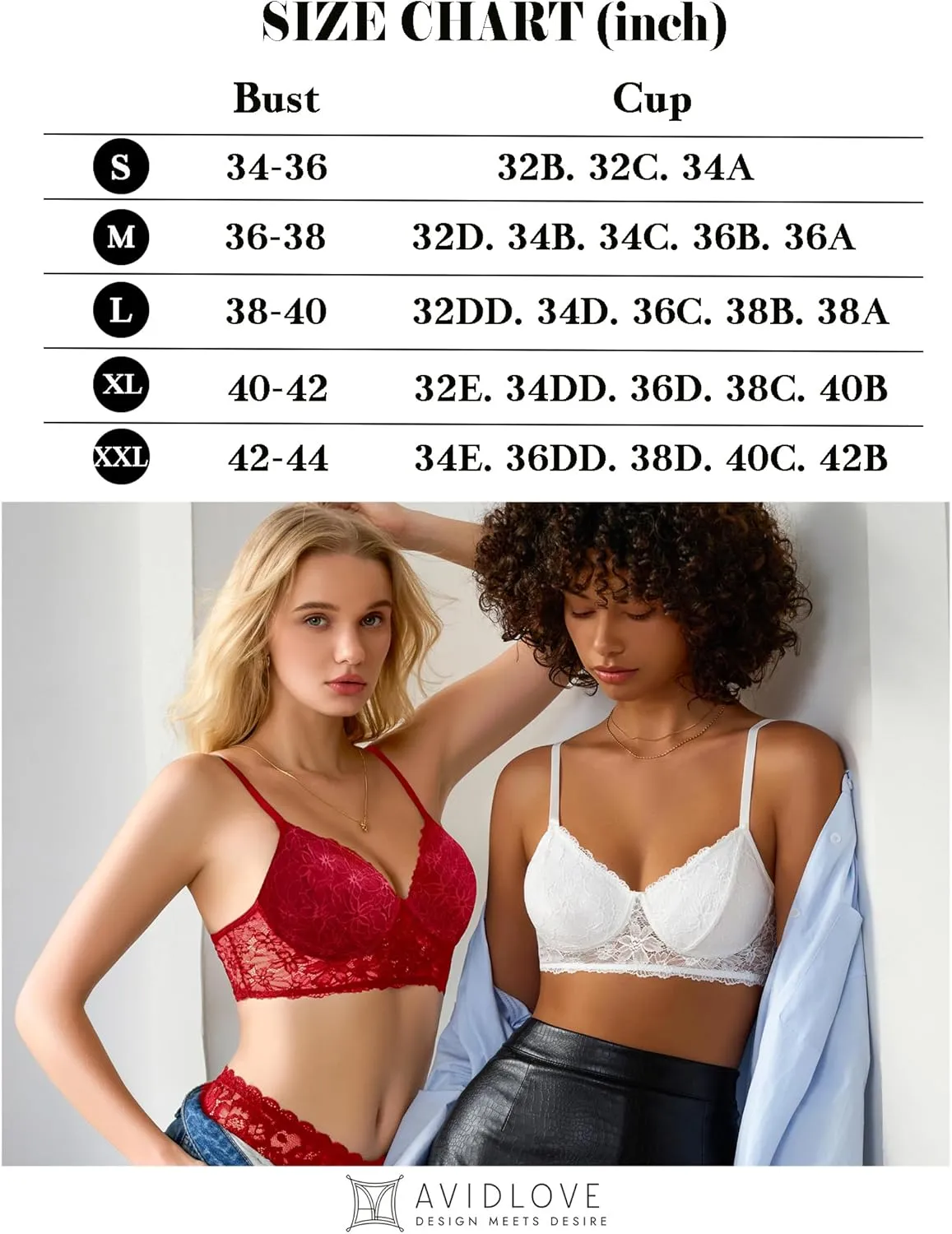 Lace Bra Bralettes Wireless Bras sold by Avid Love product image thumbnail 4