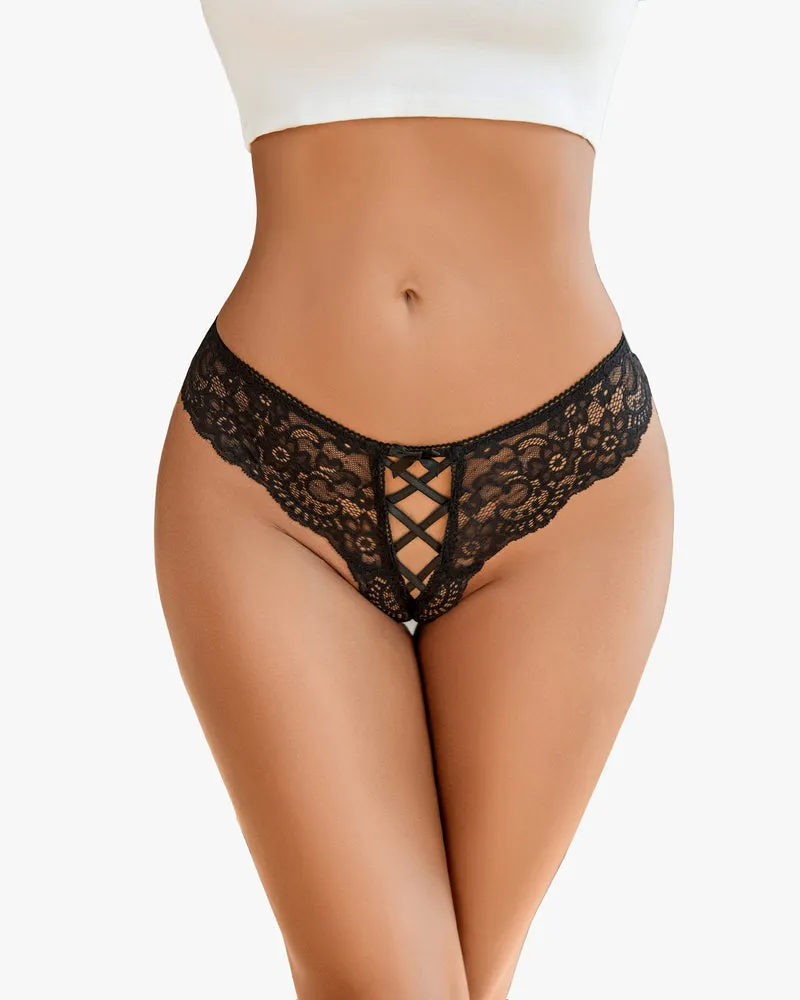 Criss Cross Lace Hipster Panty sold by Avid Love product image thumbnail 2