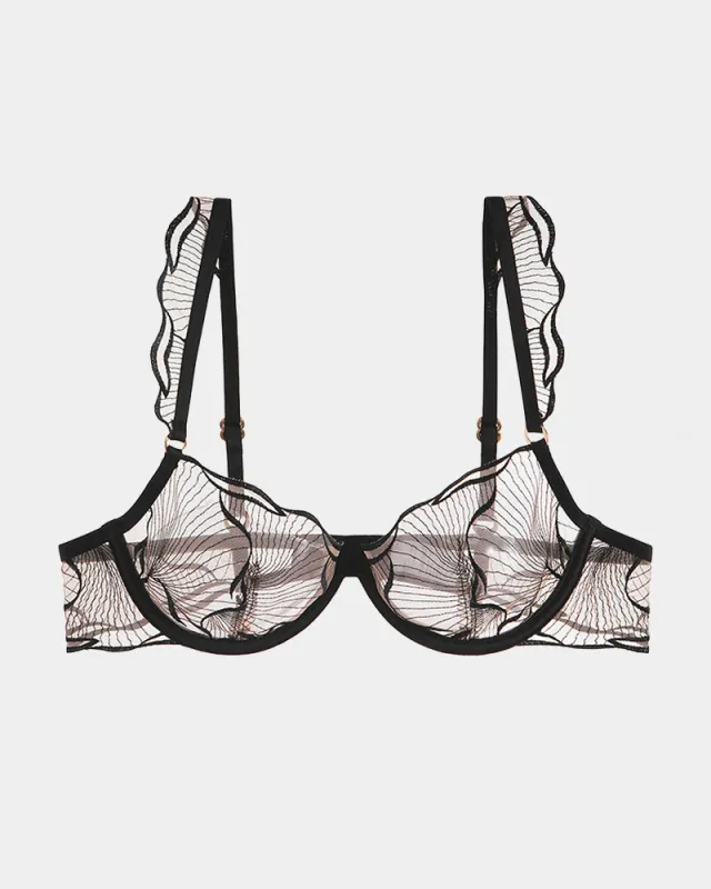 Ruffle Shoulder Strap Bra made by Avid Love