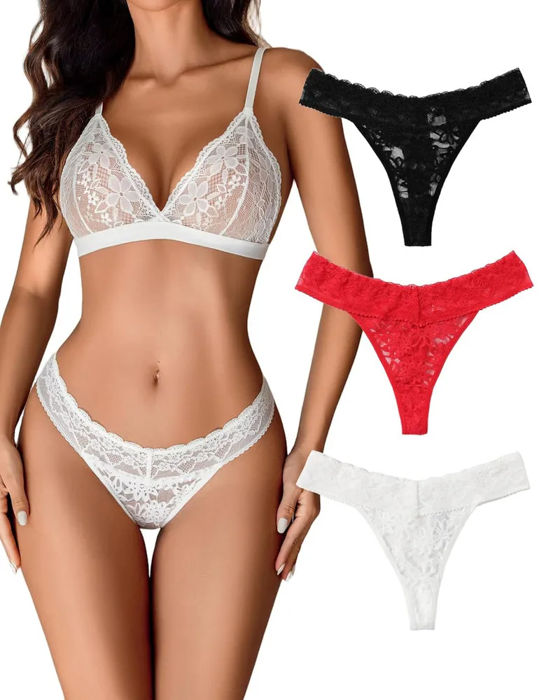 Lace Low Waist Brazilian Panties sold by Avid Love product image thumbnail 4