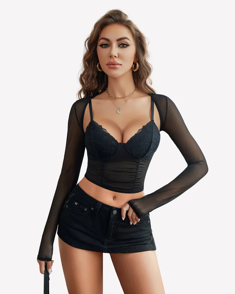 Mesh Crop Top 2 Pieces Sets sold by Avid Love product image thumbnail 2