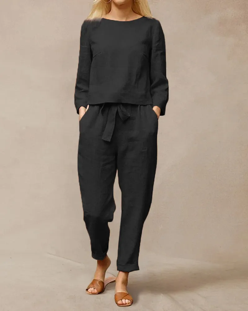 Two Piece Lace Up Pants Set sold by Avid Love product image thumbnail 4