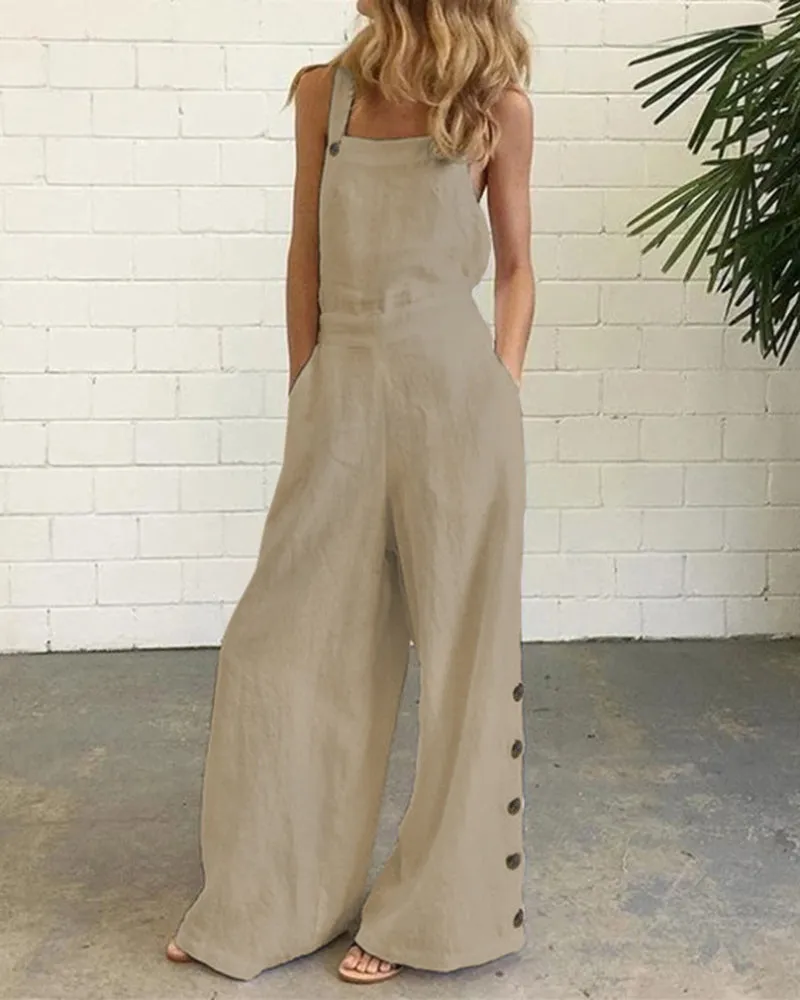 Wide Leg Bib Pants Rompers sold by Avid Love product image thumbnail 5