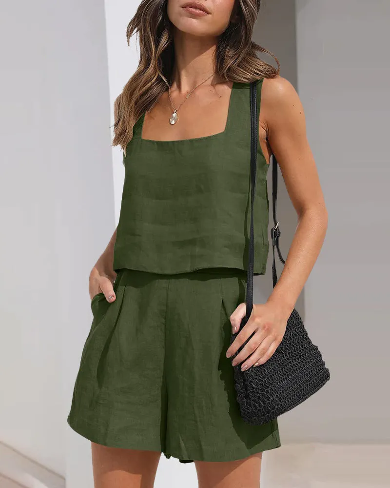 Crop Tops Shorts Sets sold by Avid Love product image thumbnail 3