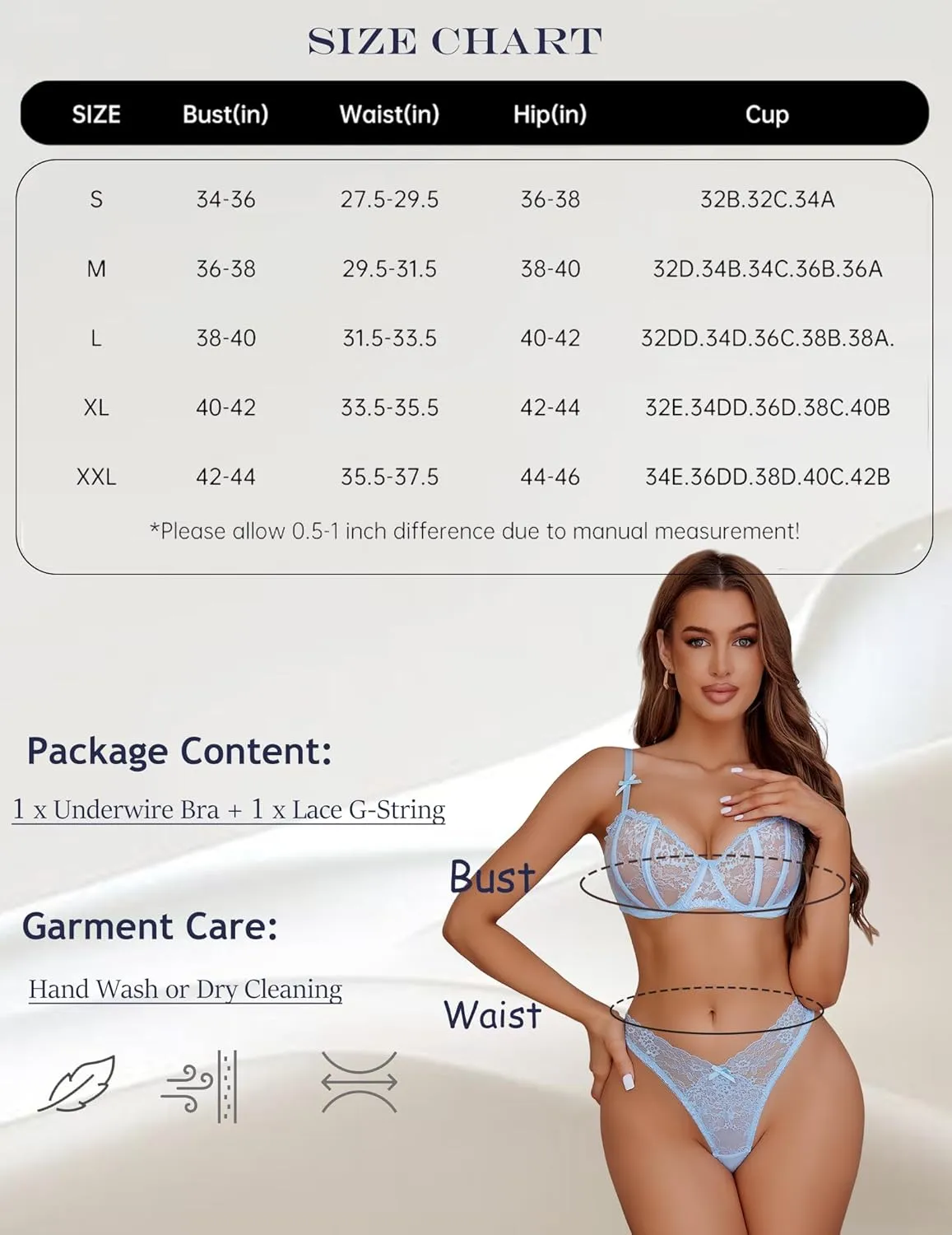Underwire Lace Bra and Panty Sets sold by Avid Love product image thumbnail 5