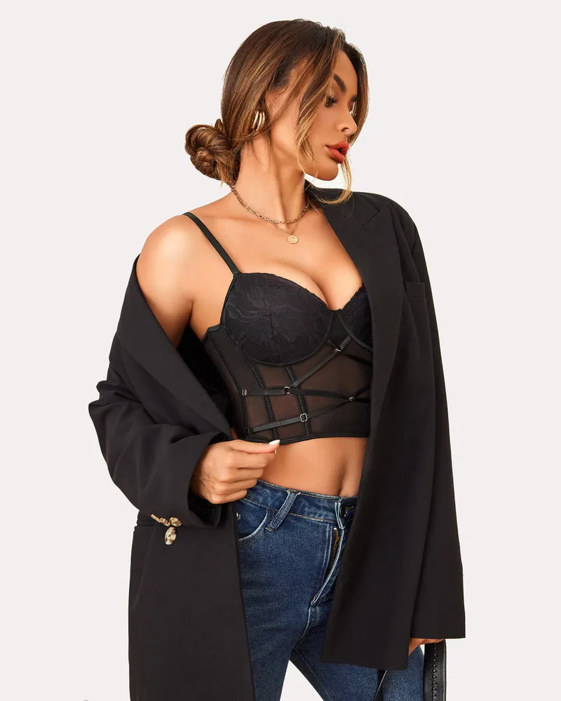 Tank Top Lace Corset with Thong sold by Avid Love product image thumbnail 3