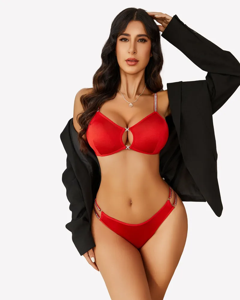 Push Up Cut Out Bra and Panty Set sold by Avid Love product image thumbnail 3