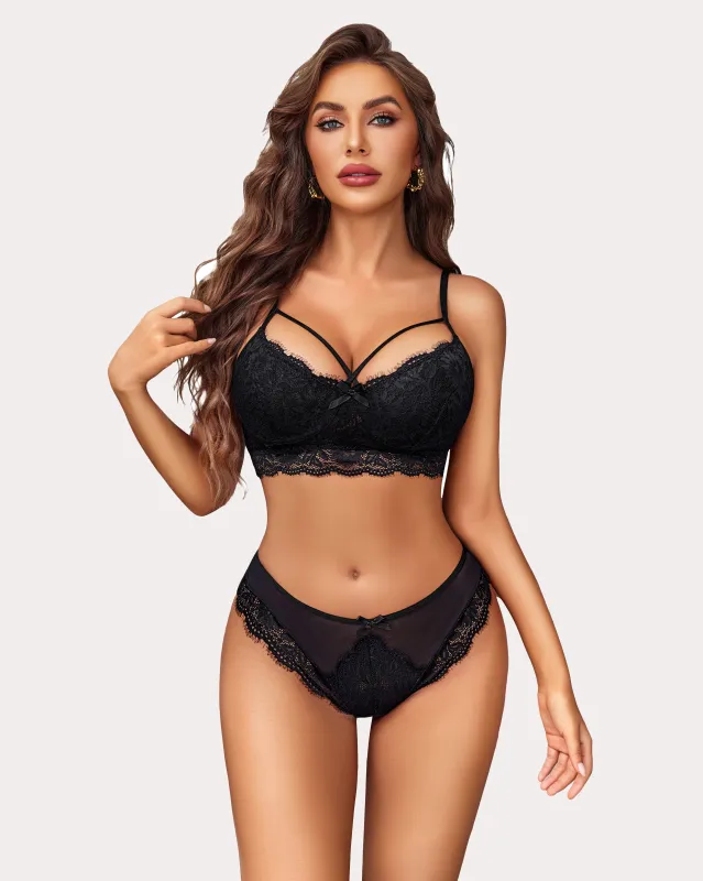 Lace Bra and Panty Set Lingerie Set sold by Avid Love