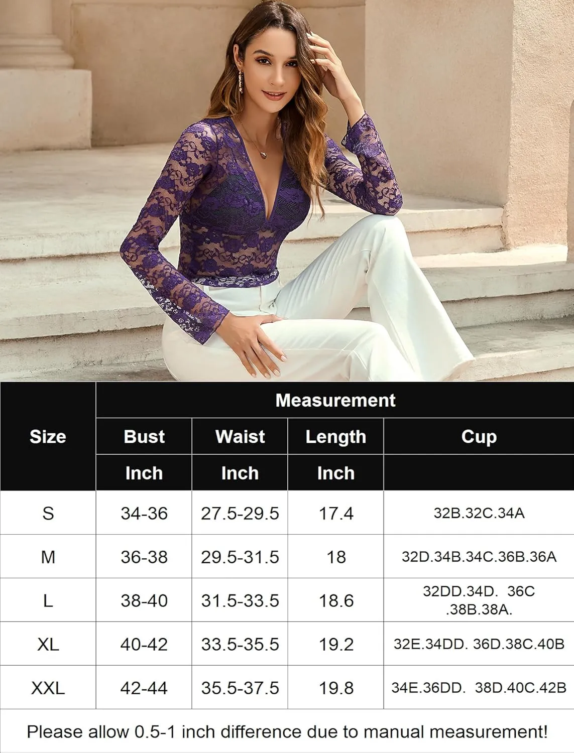 Mesh Long Sleeve Blouse Floral Lace Top sold by Avid Love product image thumbnail 4