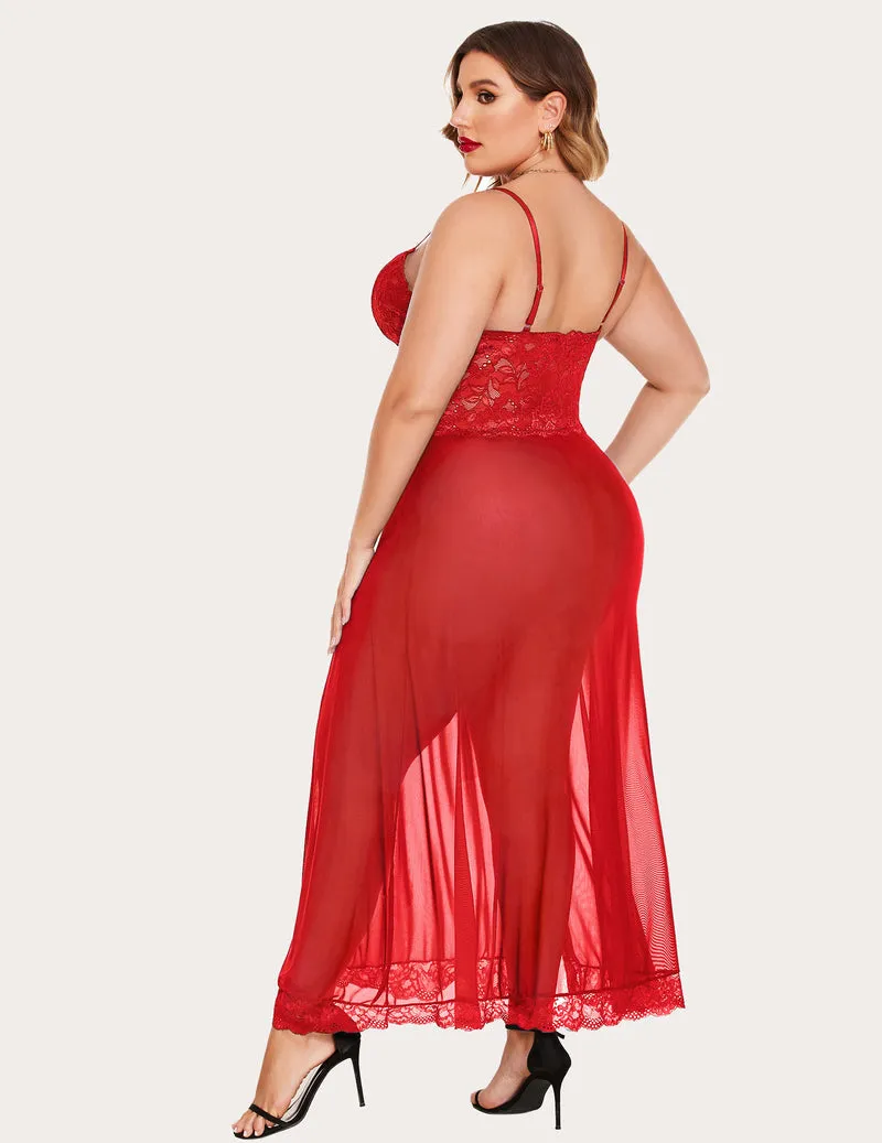 Christmas Plus Size Side Slits Dresses sold by Avid Love product image thumbnail 2