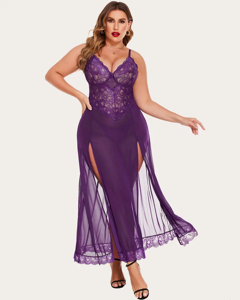 Christmas Plus Size Side Slits Dresses sold by Avid Love product image thumbnail 5