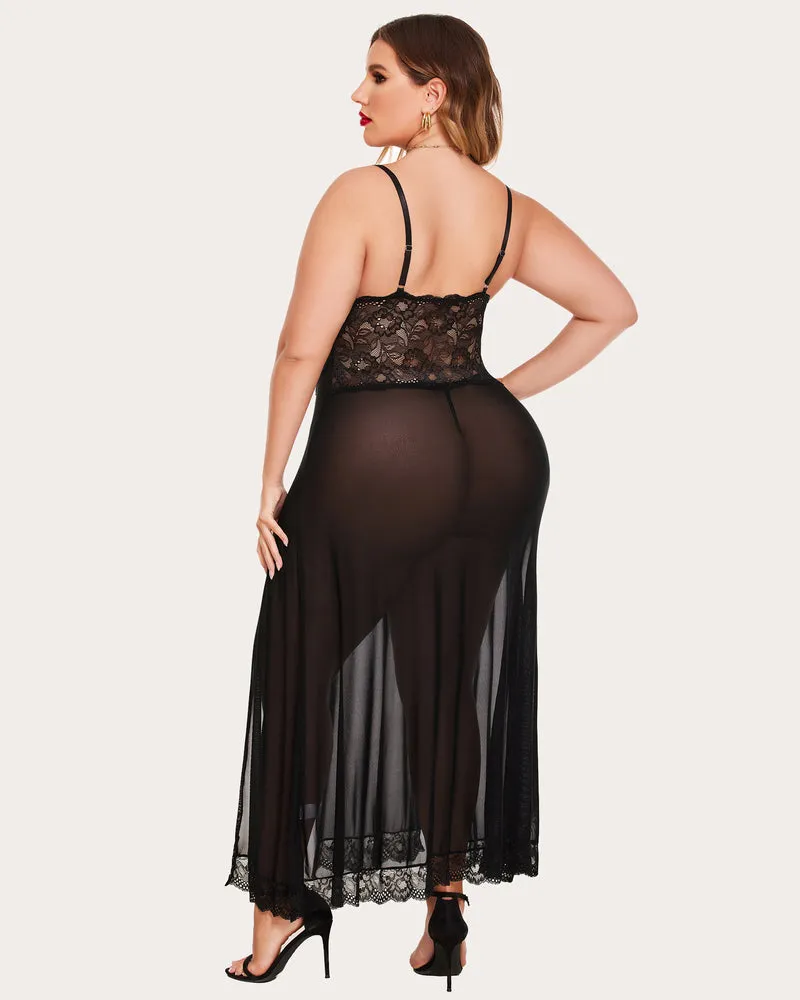 Christmas Plus Size Side Slits Dresses sold by Avid Love product image thumbnail 4