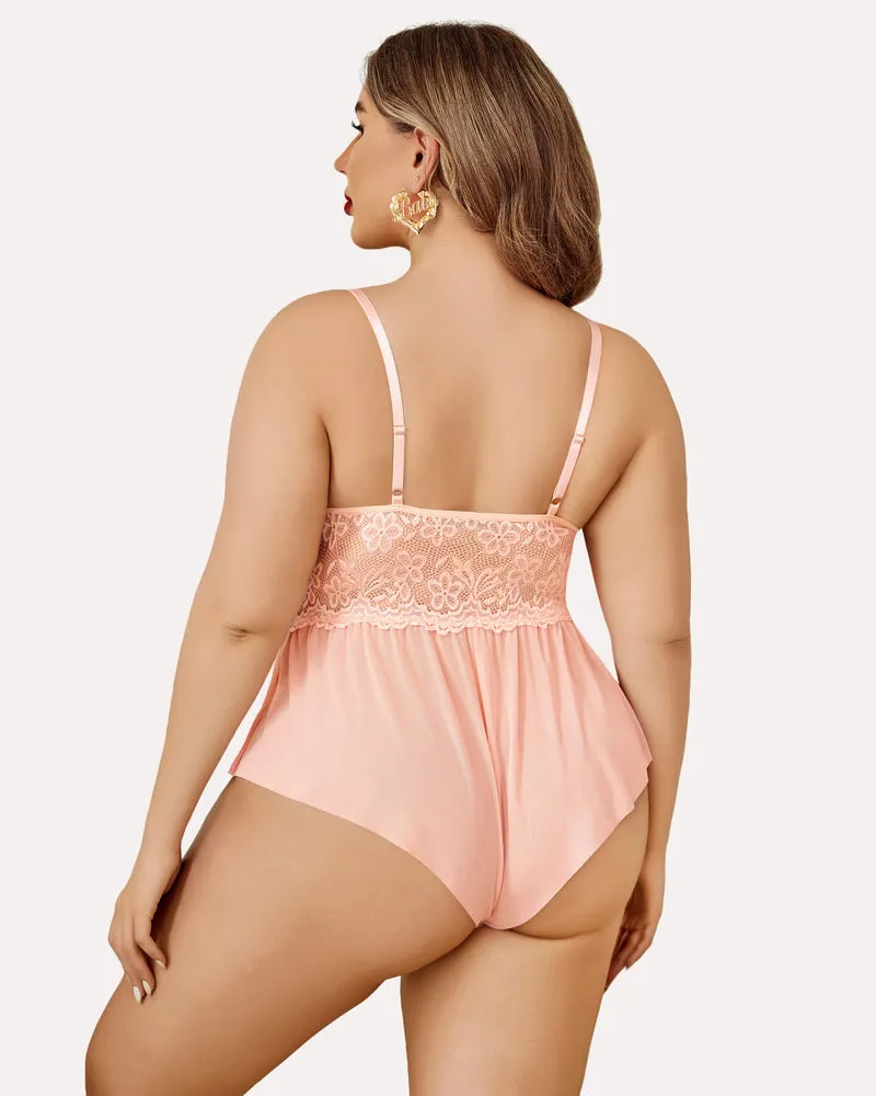 Plus Size Lingerie Lace Bodysuit sold by Avid Love product image thumbnail 4