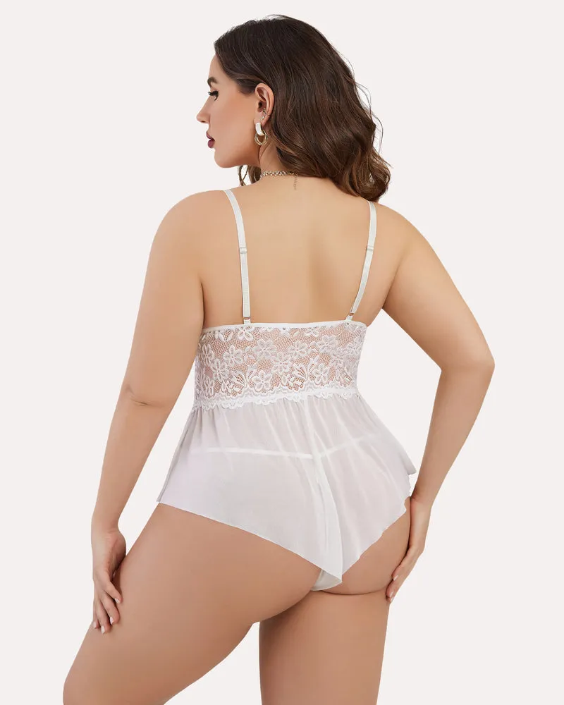 Plus Size Lingerie Lace Bodysuit sold by Avid Love product image thumbnail 2