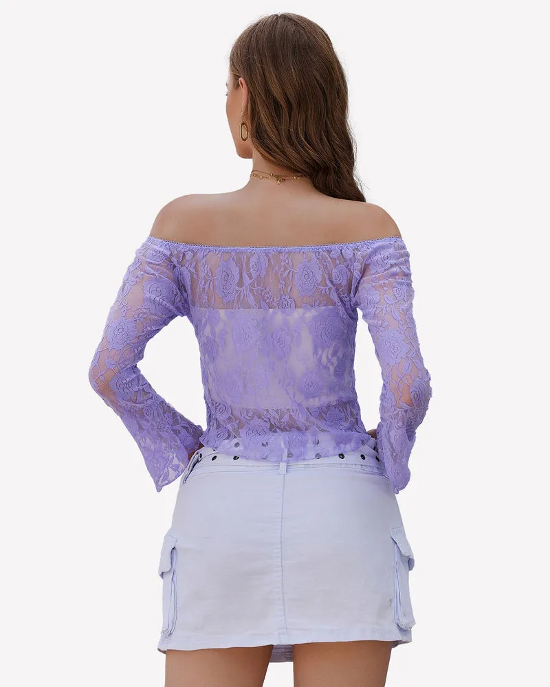 Lace Mesh Y2k Sheer Crop Tops sold by Avid Love product image thumbnail 4