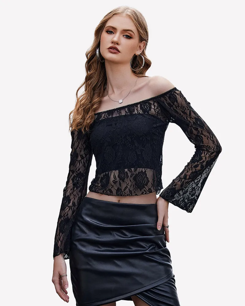 Lace Mesh Y2k Sheer Crop Tops sold by Avid Love