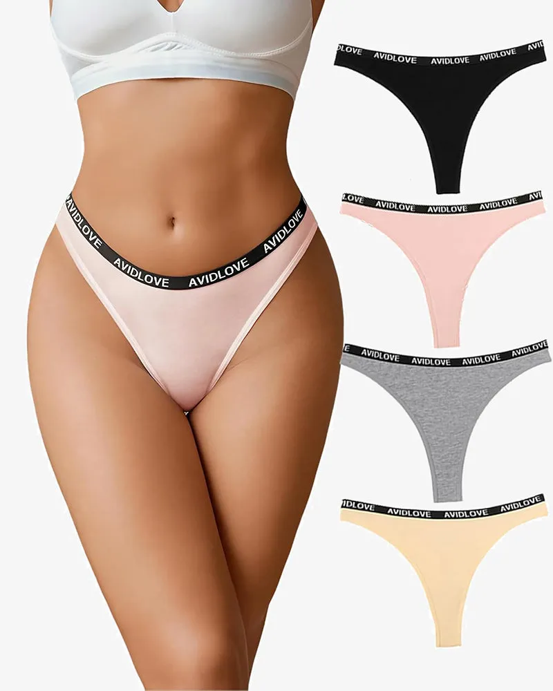 Cotton Stretchy Panties Low Rise Thong sold by Avid Love product image thumbnail 3
