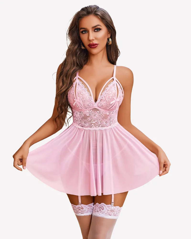 Lace Lingerie Dress With Garter sold by Avid Love product image thumbnail 5