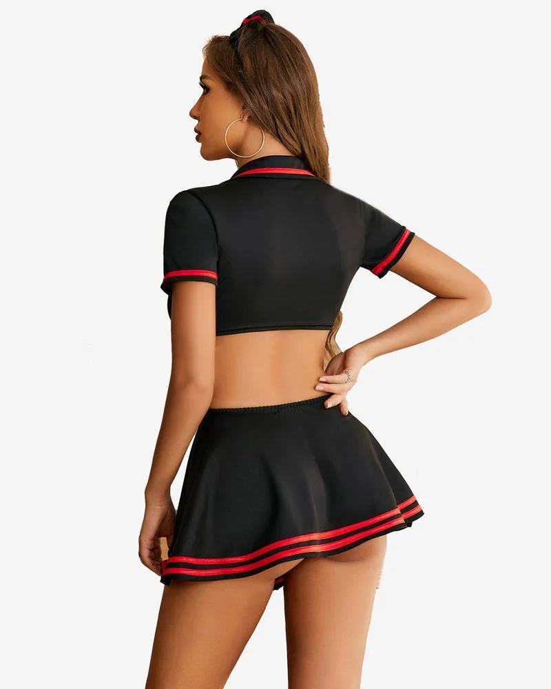 Nurse Cosplay with Tie Top and Mini Pleated Skirt Set sold by Avid Love product image thumbnail 3