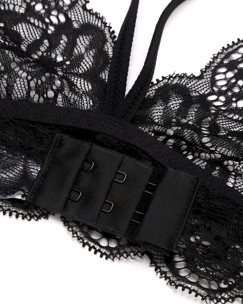 3 Piece Sets Lace Bralette, Skirt with Panty sold by Avid Love product image thumbnail 5