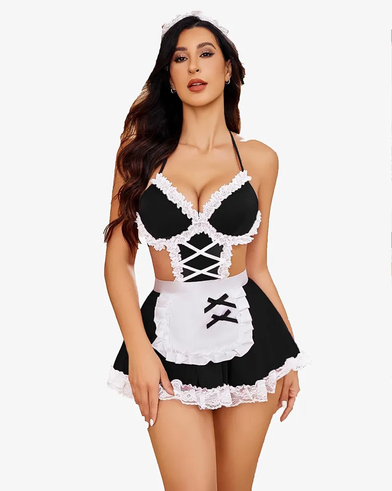 Costumes Lingerie Set Lace Maid Outfit (3Pcs) sold by Avid Love product image thumbnail 5