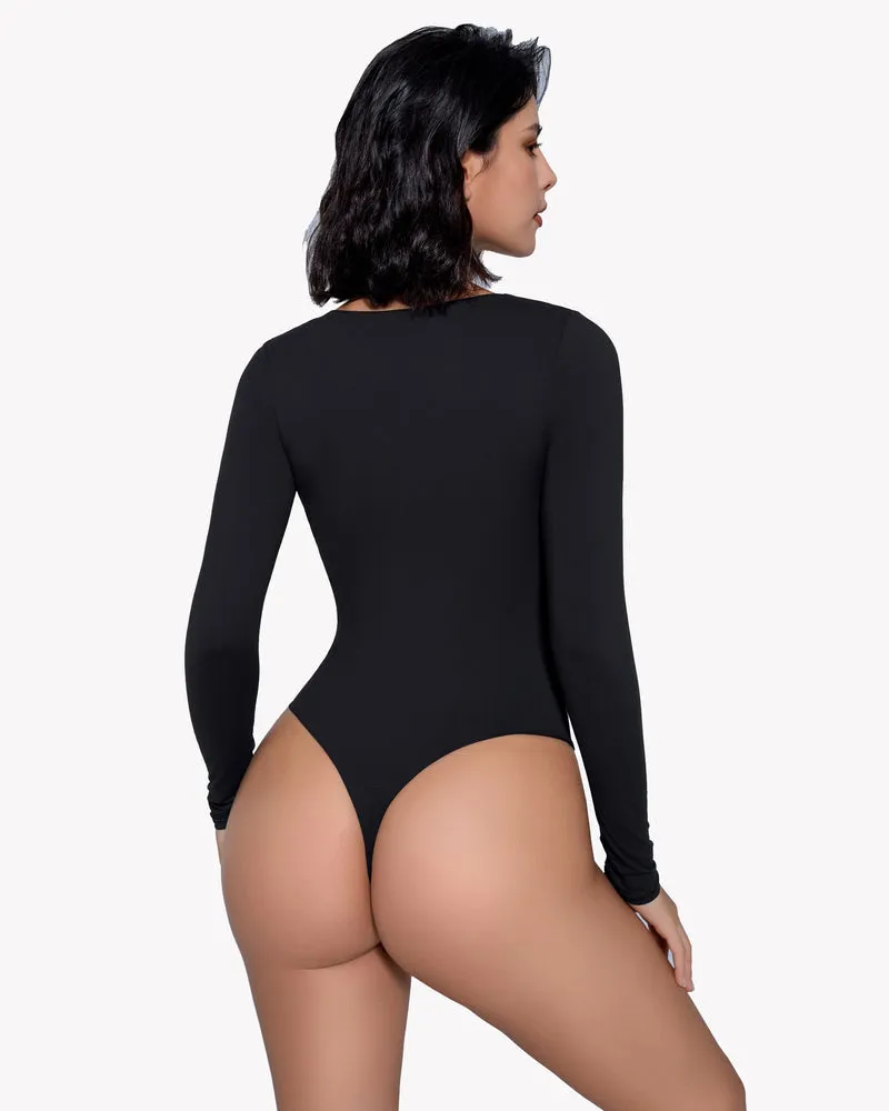 Long Sleeve Double Lined Bodysuit Shapewear sold by Avid Love product image thumbnail 3