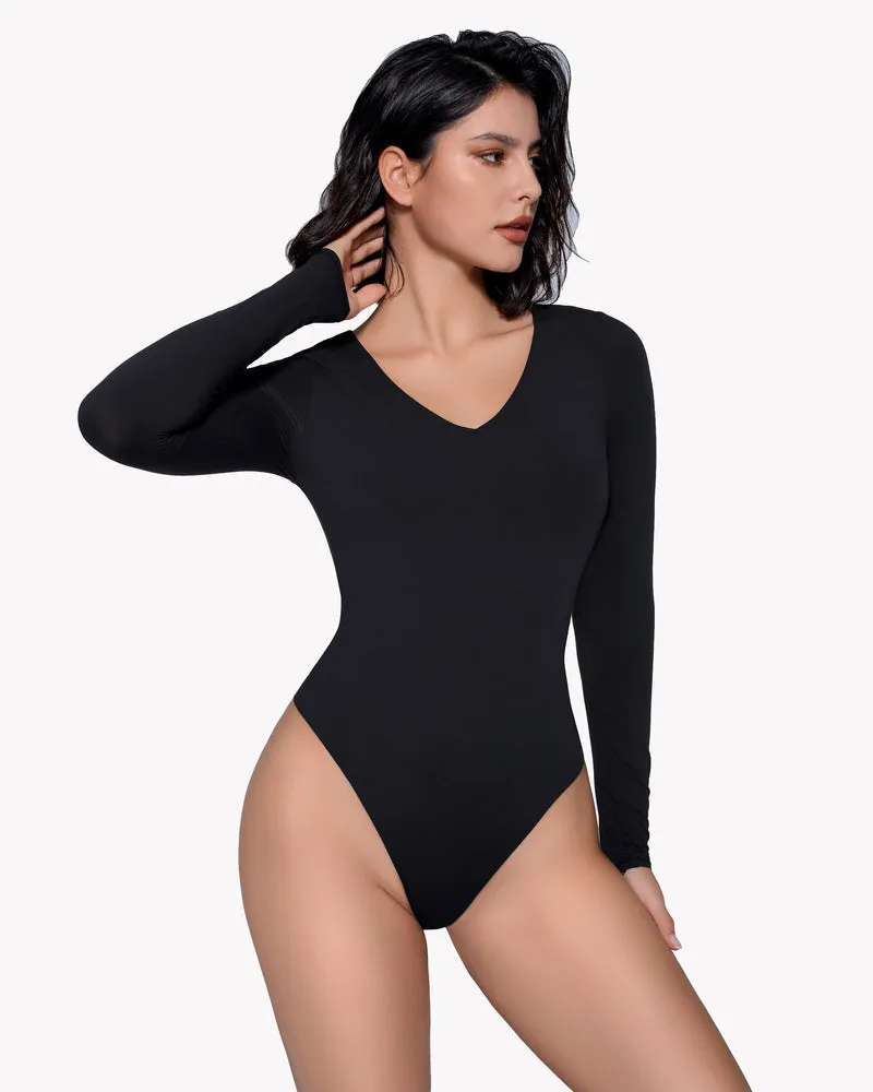 Long Sleeve Double Lined Bodysuit Shapewear sold by Avid Love product image thumbnail 2
