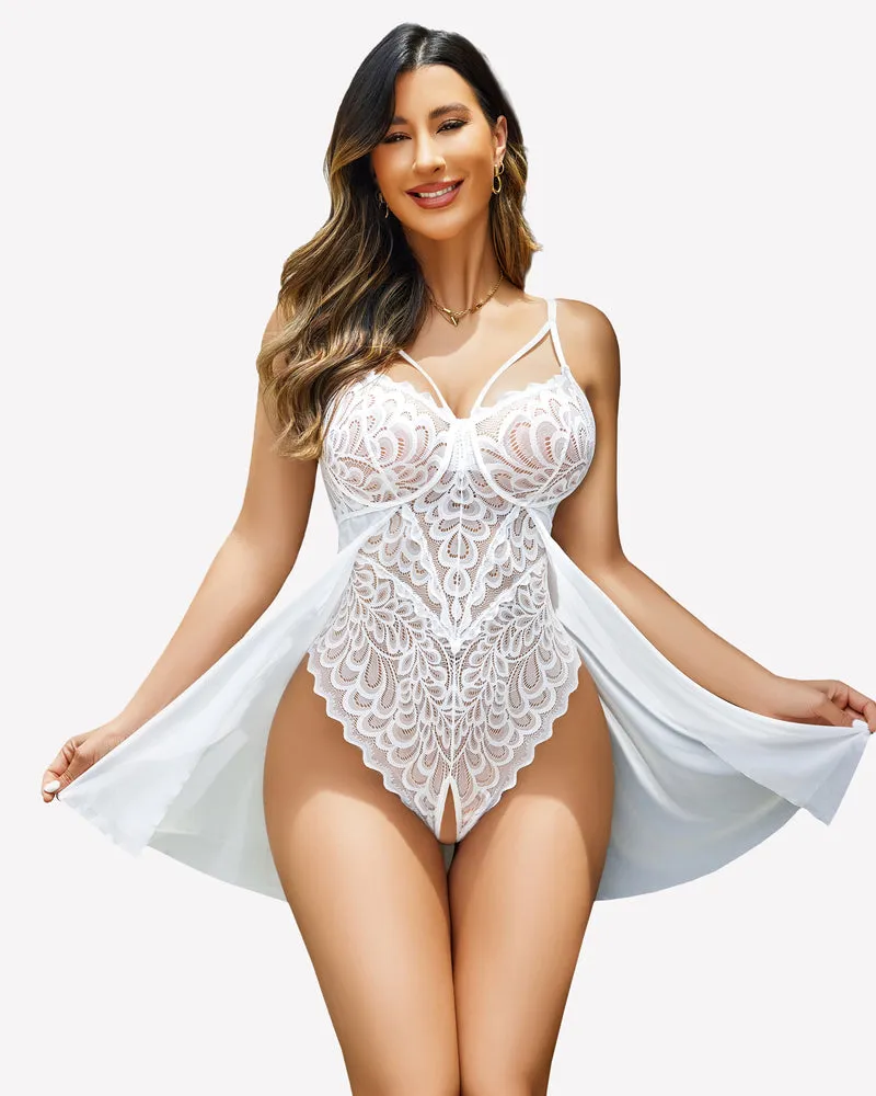 Lace Bodysuit Teddy SexyMesh Nighty sold by Avid Love product image thumbnail 3