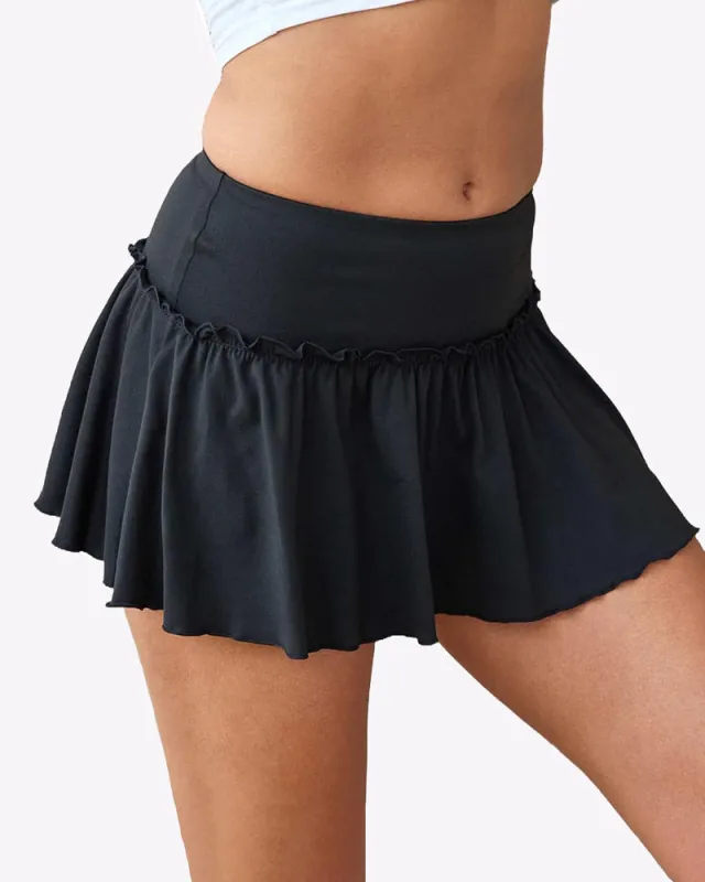 Solid Ruffle Lingerie Mini Skirt Short Skirts made by Avid Love