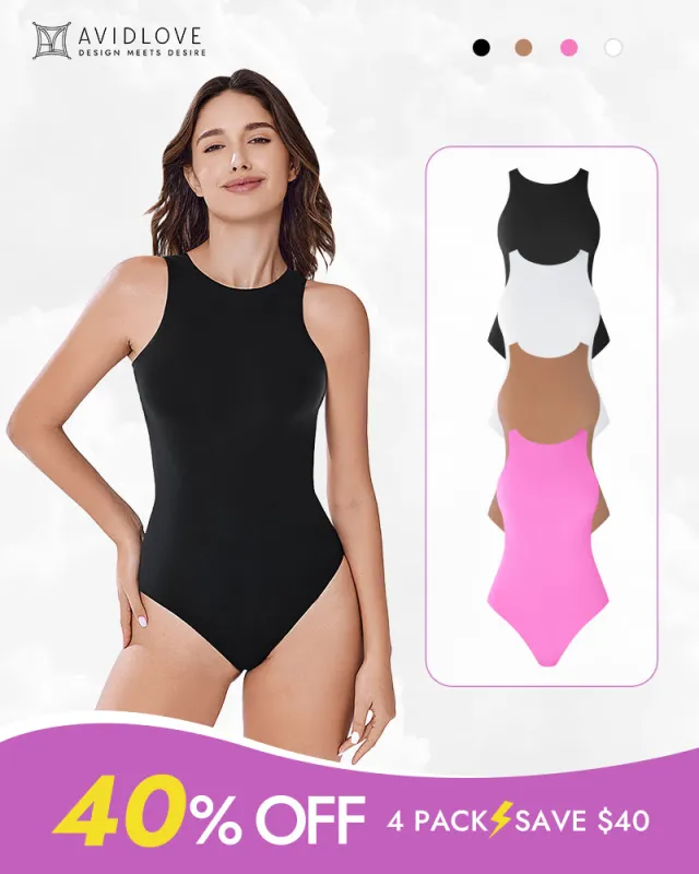 4Pack Double Lined Tank Bodysuit Shapewear made by Avid Love