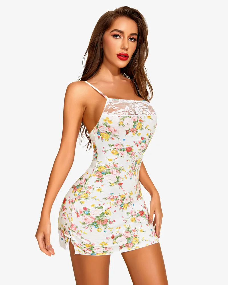 Leopard Lace Full Slips Chemise sold by Avid Love product image thumbnail 5