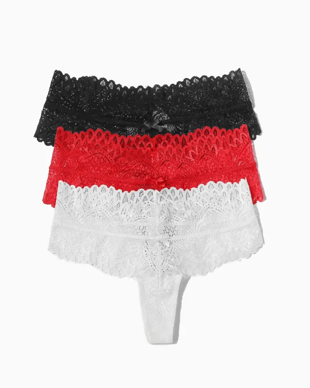 Lace Panties Low Waist Thong sold by Avid Love