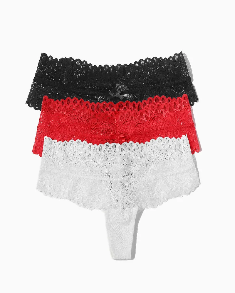 Lace Panties Low Waist Thong sold by Avid Love